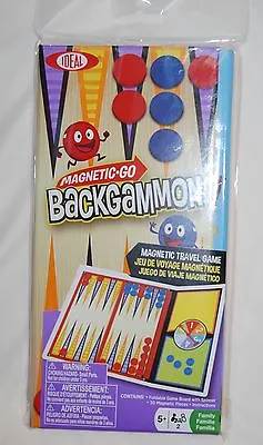 New Ideal Magnetic Go Travel Backgammon Game ~ Great For Car Or Plane Trips • $5