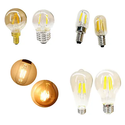 12V 24V 1W 6W E27 E14 Vintage Retro COB LED Filament Light Bulbs Glass Lamps RE • £2.75