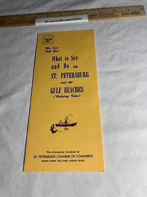 Vintage 1955 Travel Brochure What To See St Petersburg Florida Gulf Beaches FL • $17.79