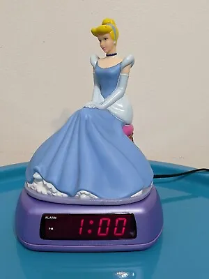 $12.99 • Buy Vintage Disney Princess Cinderella Night Light Alarm Clock Model 94522 VG 