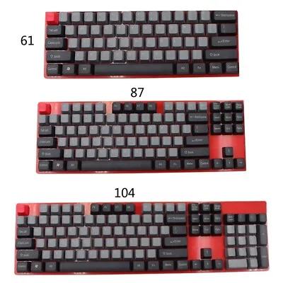 104 87 61 Keys PBT Black Gray Mixed Dolch Keycaps Oem For Mechanical Keyboard • $41.61