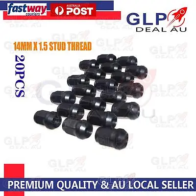 20PCS For Holden Commodore VE VF Black Wheel Nuts 14mm X 1.5 AU Stock • $37