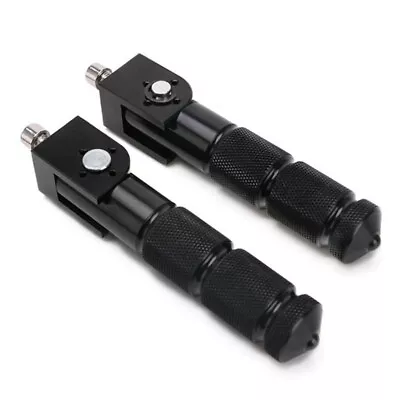 $28.70 • Buy 2Pcs Folding Foot Rests Universal CNC Aluminum Motorcycle  Rear Pedals Set Parts