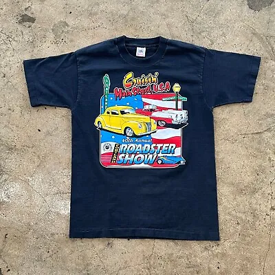 1990's Portland Roadster Vintage Hot Rod Car Show Graphic T-shirt Size M • $42