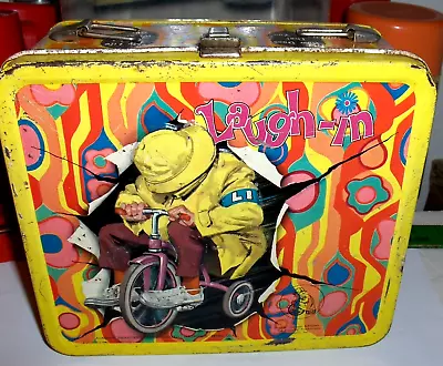 Vintage Laugh In-1970-tricycle-aladdin Metal Lunchbox-reduced-  Free Ship • $34