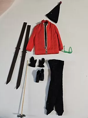 Vintage 1960s Mattel Barbie KEN Doll 798 Ski Champion Outfit Missing One Pole • $28