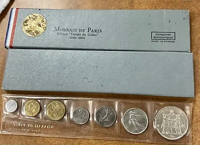 1965 Monnaie De Paris  Fleurs De Coins  7 Coin Set Including 2 SILVER • $46