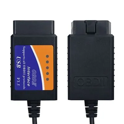 ELM327 USB OBD2 Scanner With CD-ROM Manual OBDII Automotive Fault Detector • $4.99
