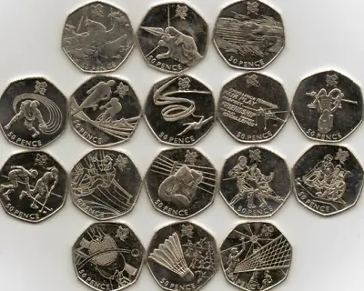 50p OLYMPIC COINS .. Rare 2012 London Olympic Coins • £3.99