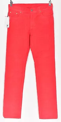 NWT VERSACE COLLECTION Hot Pink Corduroy Cotton Slim Jeans 31 (EU 47) Fits 30 • $49.99