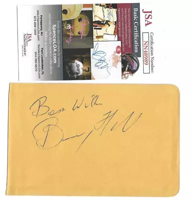Benny Hill Autographed 4x6 Vintage Album Page JSA COA English Comedian Actor • $119.99
