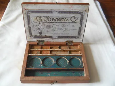 Antique Vintage Rowney Artist Artists Paint Box • $291.91
