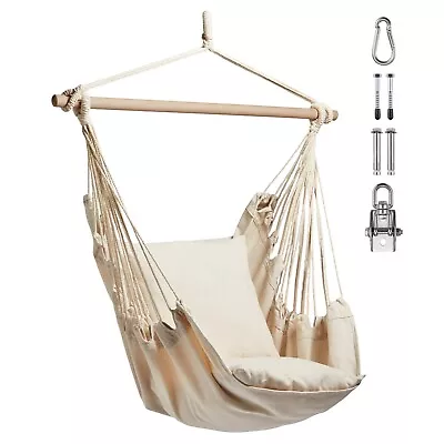Hanging Chair Outdoor Cream Garden Swing Seat With Attachments VonHaus • £26.99