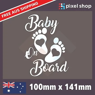 Cute Baby Feet Baby On Board Love Sticker Decal - Car Window JDM Funny Cute 4x4  • $5.95