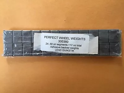 PERFECT ADHESIVE STICK ON LEAD WHEEL WEIGHTS-24-1/2 Oz SEGMENTS 12 Oz Total • $15.99