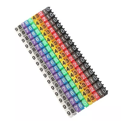 150Pcs 1.5mm² Digital Number Tube Wire Number Label Tube Cable Marker - Colorful • £8.12