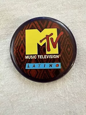 Vintage Original  MTV Logo Music Television Button Pin Pinback Latino Rare • $10