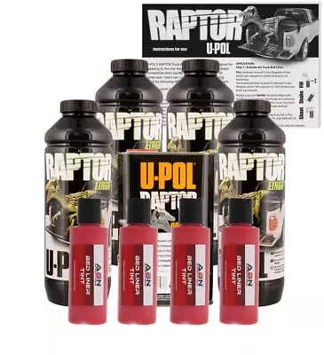 U-POL Raptor Tintable Hot Rod Red Bed Liner & Texture 4 Liters Upol • $189.96