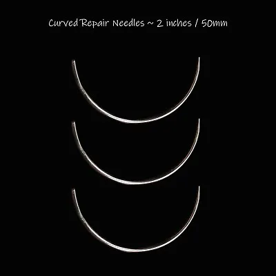 £2.10 • Buy Crafty Hand Sewing Needles Curved Repair Quilting 2” Sew Needle 50mm X3