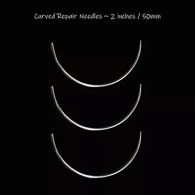 £2.10 • Buy Crafty Hand Sewing Needles Curved Repair Quilting 2” Sew Needle 50mm X3