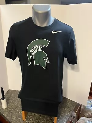 Nike Michigan State Spartans Men’s T Shirt Black Small Cotton Polyester • $11