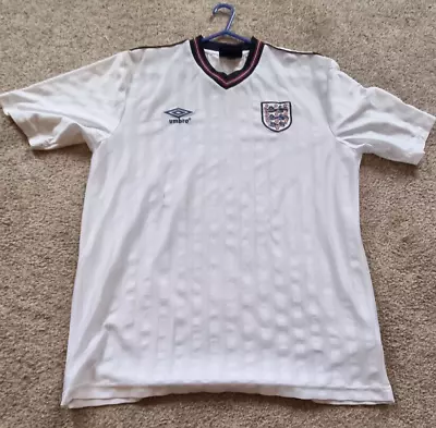 England Home Shirt 1986. Large Official Umbro Reissue White Adults Top Football • £40