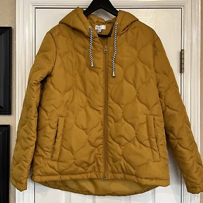 Womens Small Quilted Puffer With Hood Marigold Lightweight Spring Nordstrom Rack • $22