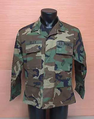 US Marine Corps EGA Woodland Camouflage Combat Coat Jacket Size Medium X-Short • $19.99