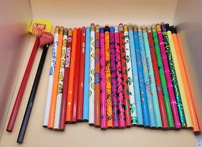 28 Vintage 1980s/1990s Assorted Unsharped Pencils~Milk•Hershey Krackel•Garfield • $15