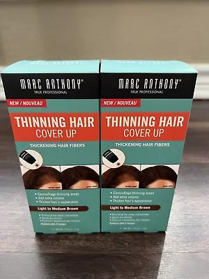 Marc Anthony Thinning Hair Cover Up Thickening Hair Fibers Light-Med Brown Lot 2 • $35.99