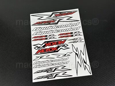 Aerox 50 Stickers Decal Graphics Set For Yamaha Scooter Stickers Laminated White • £13.26