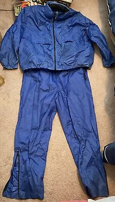 Ebtek Eddie Bauer Mens XXL Hooded SAC JAC N PANT Packable Rain/Wind Pant JAC Set • $39.99