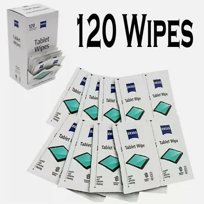 £4.99 • Buy 120x ZEISS Cleaning Tablet Wipes Alcohol Free Lens Laptop Camera LCD TV Screen 