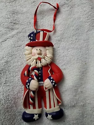 Vintage Patriotic Uncle Sam Decoration. Pull Toy. 4th Of July Americana • $10