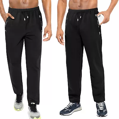 Men's Jogger Thin Pants Athletic Workout Running Pants Joggers With Deep Pockets • $15.99
