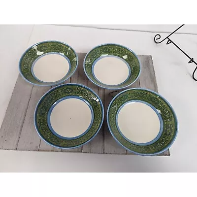 Vintage Royal Ironstone BLUE EDGE By Royal China Set Of 4 Soup Cereal Bowls • $19.97