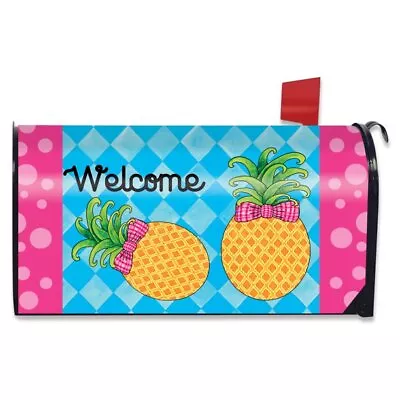 Pineapple Welcome Magnetic Standard Mailbox Cover • $22.50