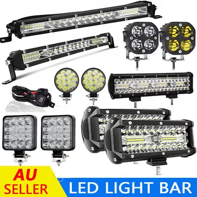$13.93 • Buy 12V LED Work Light Bar Flood Spot Lights Driving Lamp Offroad Car Truck ATV SUV