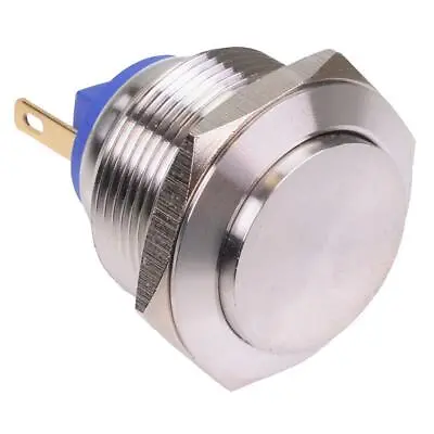 Off-(On) 22mm Raised Stainless Steel Vandal Resistant Push Button Switch 2A SPST • £7.99