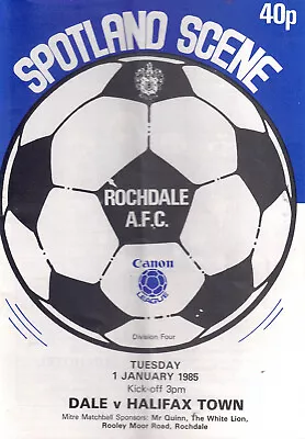 Rochdale V Halifax Town 01/01/1985 • £3.50