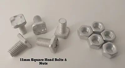 £8.99 • Buy 50 Greenhouse Square Head 11mm Bolts & Nuts Aluminum Greenhouse Clips Parts