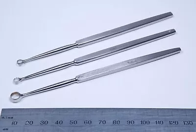 3x Fox Dermal Curette Miltex KMedic 5½  Stainless Steel Surgical #33-4 #29-498 • $48.60