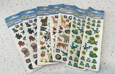 Vintage Sandylion Stickers (7) Sheets 2000s Gems - Dogs Frog Farm Safari SEALED • $28