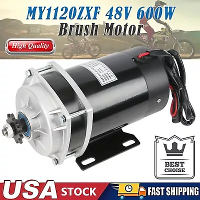 MY1120ZXF 48V 600W Brush Motor With Gear Box For ATV Quad Buggy Go Kart Tricycle • $155.15