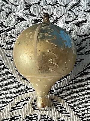 Vintage Mercury Glass Gold Parachute Balloon Christmas Ornament • $12