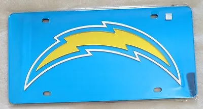 NFL Los Angeles Chargers Laser Cut Mirrored License Plate WinCraft  • $24.99