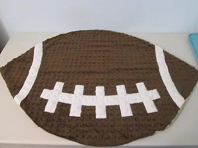 Mudpie Football Blanket Brown White Minky Dots 35  • $14.99