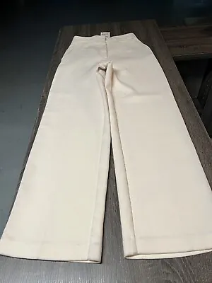 $39.50 • Buy ZARA Wide Leg High Waist Cream Ivory Pants - SMALL 26 X 30 - NWT Free Shipping