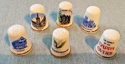 Herefordshire Ledbury Hereford Weobley Queenswood Map Of Mundi Thimbles X6 • £9.99