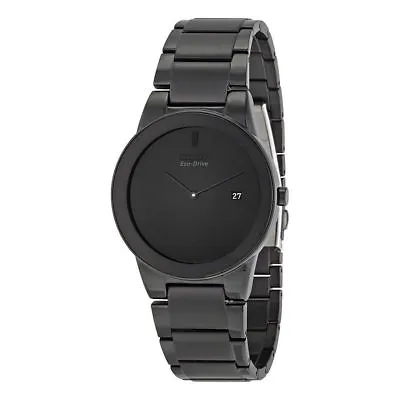NEW Citizen AU1065-58E Eco-Drive Axiom Date Dial Black Ion Men's Watch • $125